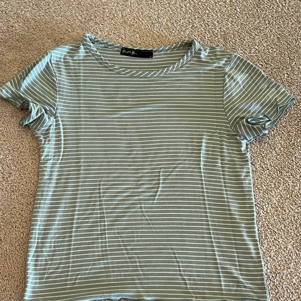 Rails Sage Striped Short-Sleeve Crew Tee